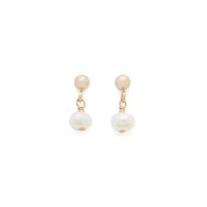 Leah Yard Designs Earrings^Billie Earrings - Pearl & Gold