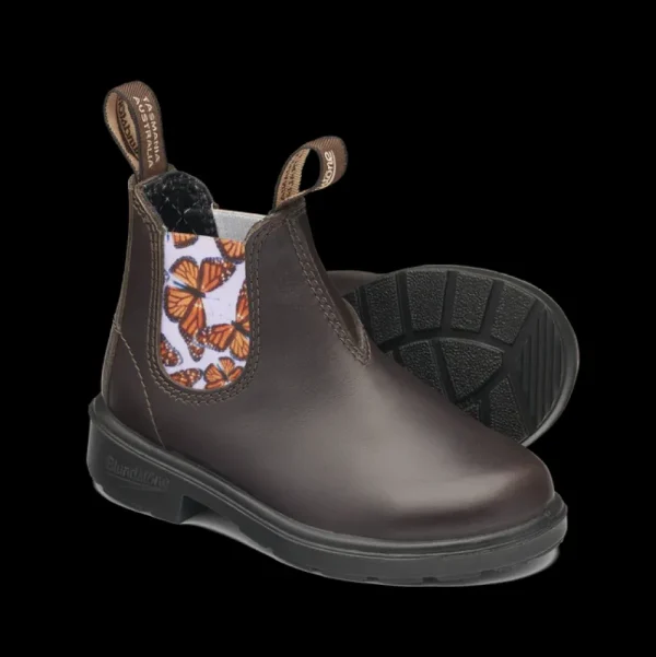 Blundstone Blundstone^2395 - Kid's Brown with Butterfly Lilac Elastic