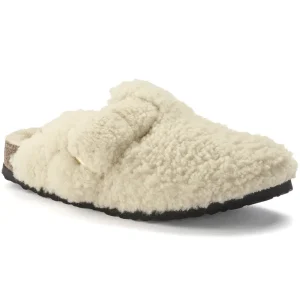 Birkenstock Clogs^Boston Big Buckle Teddy - Eggshell