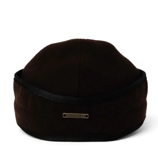 Crown Cap Crown Caps^Classic Wool Blend Railroad Hat - Brown