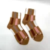 Very J Women's^Color Block Casual Socks - Camel Mix