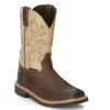 Justin Work | Western^Flash 11" Waterproof - Pecan