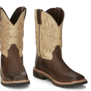 Justin Work | Western^Flash 11" Waterproof - Pecan