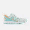 New Balance Athletic^Fresh Foam 650 Bungee Lace with Top Strap - Light Surf with Peach Glaze