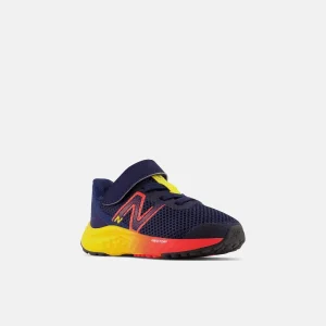 New Balance Athletic^Fresh Foam Arishi v4 Bungee Lace with Top Strap - Team Navy with Electric Red