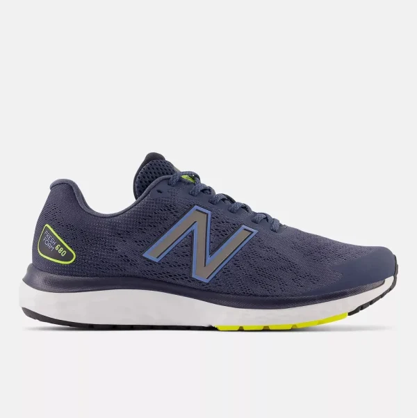 New Balance Athletic & Hiking^Fresh Foam 680v7 - Navy with Yellow