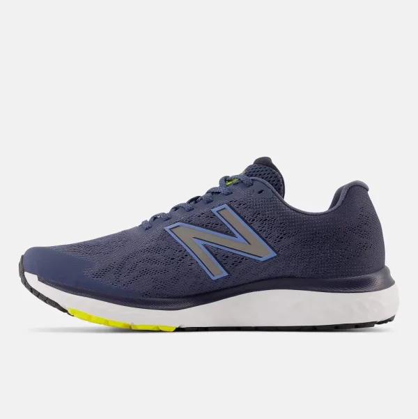 New Balance Athletic & Hiking^Fresh Foam 680v7 - Navy with Yellow