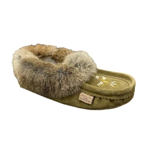 Laurentian Chief Moccasins^Fur Moccasin - Army Suede