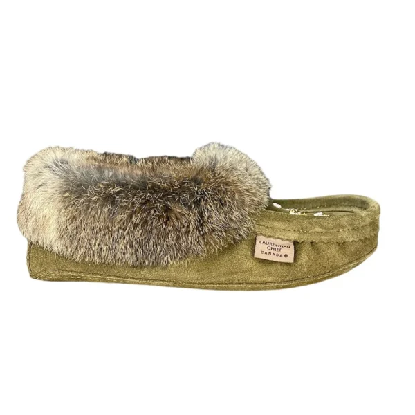 Laurentian Chief Moccasins^Fur Moccasin - Army Suede