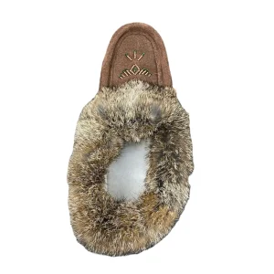 Laurentian Chief Moccasins^Fur Moccasin - Chocolate Suede