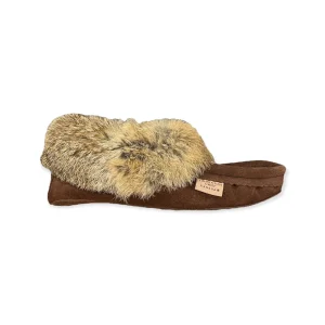 Laurentian Chief Moccasins^Fur Moccasin - Coffee Suede