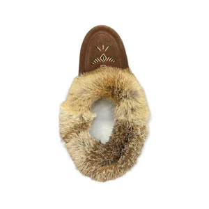 Laurentian Chief Moccasins^Fur Moccasin - Coffee Suede