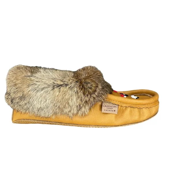 Laurentian Chief Moccasins^Fur Moccasin - Cork Moose Hide