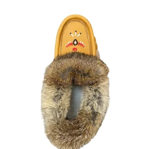 Laurentian Chief Moccasins^Fur Moccasin - Cork Moose Hide