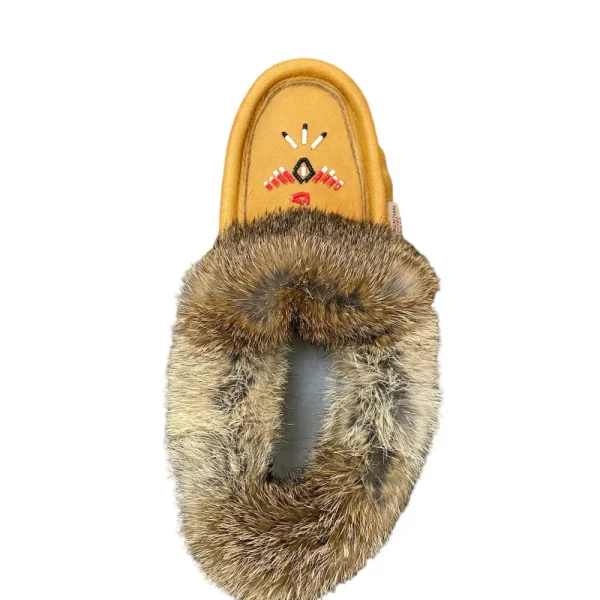 Laurentian Chief Moccasins^Fur Moccasin - Cork Moose Hide