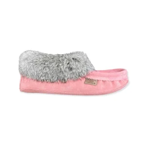 Laurentian Chief Moccasins^Fur Moccasin - Flamingo Suede