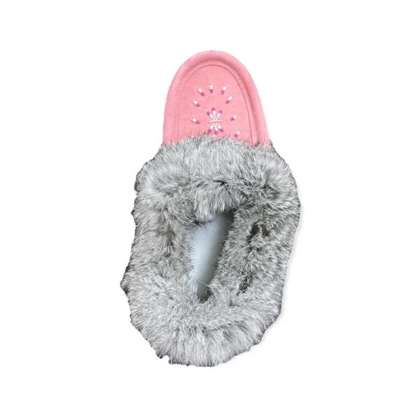 Laurentian Chief Moccasins^Fur Moccasin - Flamingo Suede