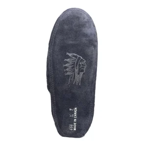 Laurentian Chief Moccasins^Fur Moccasin - Navy Blue Suede