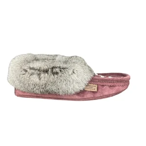 Laurentian Chief Moccasins^Fur Moccasin - Plum Suede