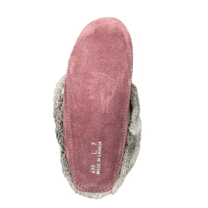 Laurentian Chief Moccasins^Fur Moccasin - Plum Suede