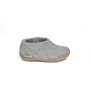 Glerups Glerups^Junior Shoe with Leather Sole - Grey