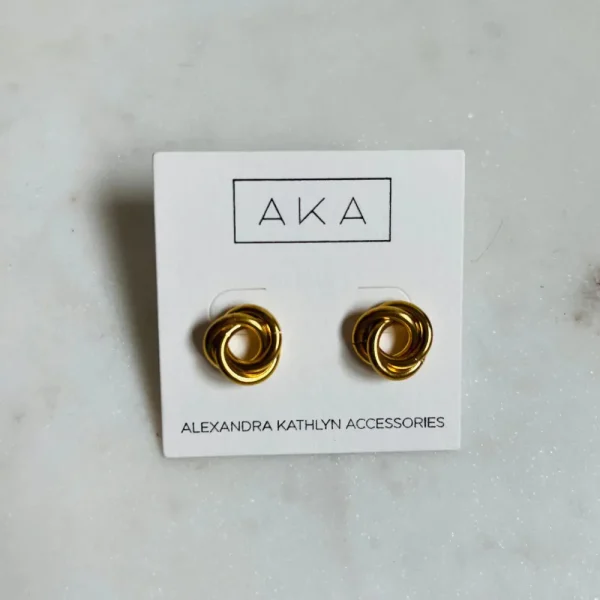 AKA Earrings^LEVI Interlocking Rings Stud Earrings