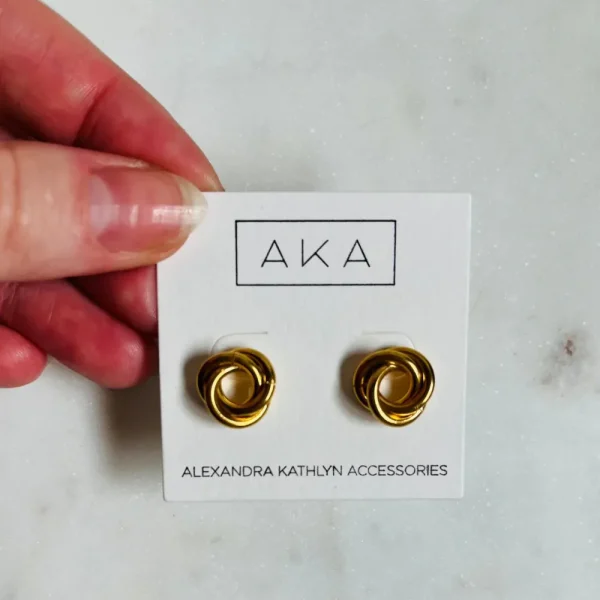 AKA Earrings^LEVI Interlocking Rings Stud Earrings