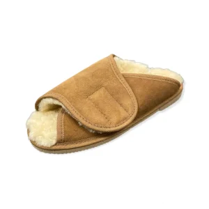 Golden Fleece Orthopedic & Duty^Medical Scuff Slipper - Chestnut