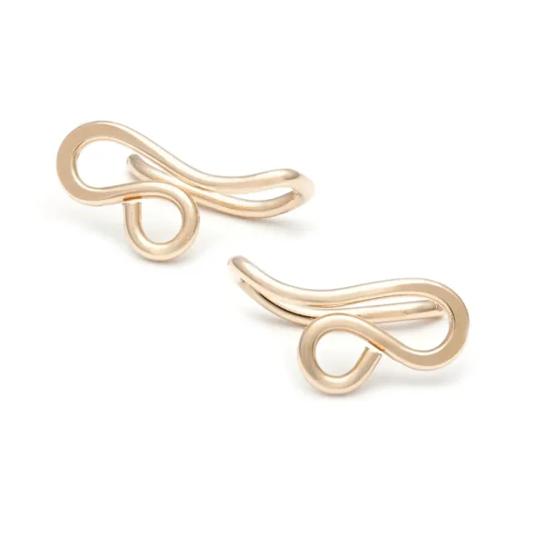 Leah Yard Designs Earrings^Mini Filigree Ear Climbers - Gold