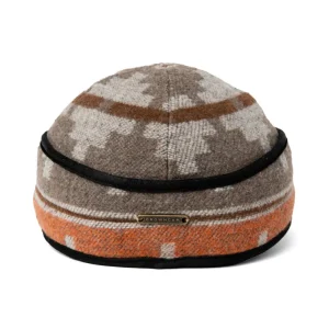 Crown Cap Crown Caps^Navajo Wool Blend Railroad Hat - Orange