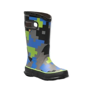 Bogs Rain^Rainboot Big Camo - Black and Green