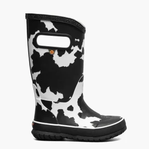 Bogs Rain^Rainboot Cow - Black and White