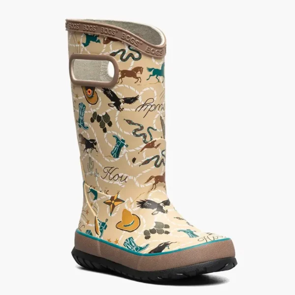 Bogs Rain^Rainboot New Western - Tan Multi