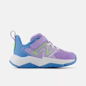 New Balance Athletic^Rave Run v2 - Bungee Lace with Top Strap - Lilac Glo with Sky Blue