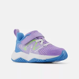 New Balance Athletic^Rave Run v2 - Bungee Lace with Top Strap - Lilac Glo with Sky Blue