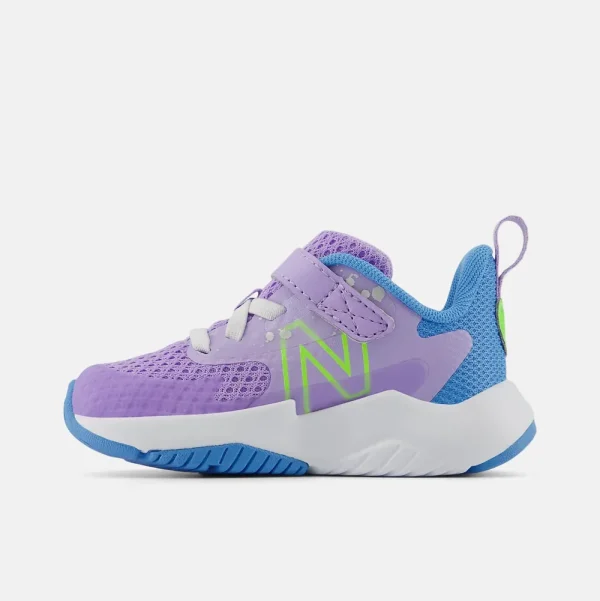 New Balance Athletic^Rave Run v2 - Bungee Lace with Top Strap - Lilac Glo with Sky Blue