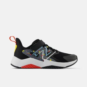 New Balance Athletic^Rave Run v2 Bungee Lace with Top Strap - Black with Blast Red