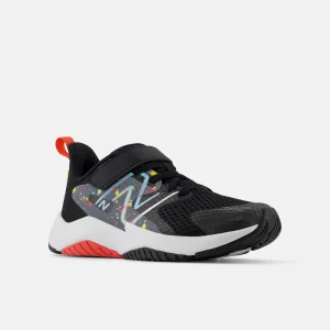 New Balance Athletic^Rave Run v2 Bungee Lace with Top Strap - Black with Blast Red