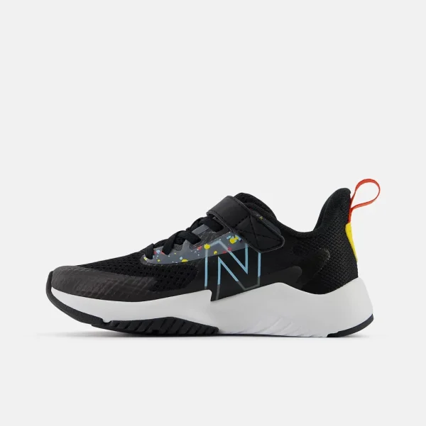 New Balance Athletic^Rave Run v2 Bungee Lace with Top Strap - Black with Blast Red