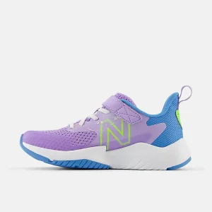 New Balance Athletic^Rave Run v2 Bungee Lace with Top Strap - Lilac Glo with Sky Blue