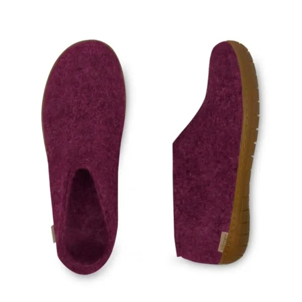 Glerups Glerups^Shoe with Honey Rubber - Cranberry