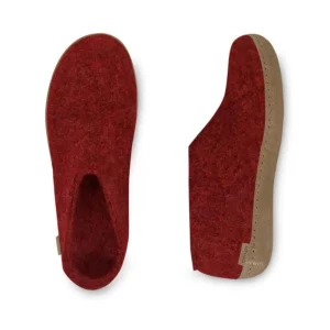 Glerups Glerups^Shoe with Leather Sole - Red