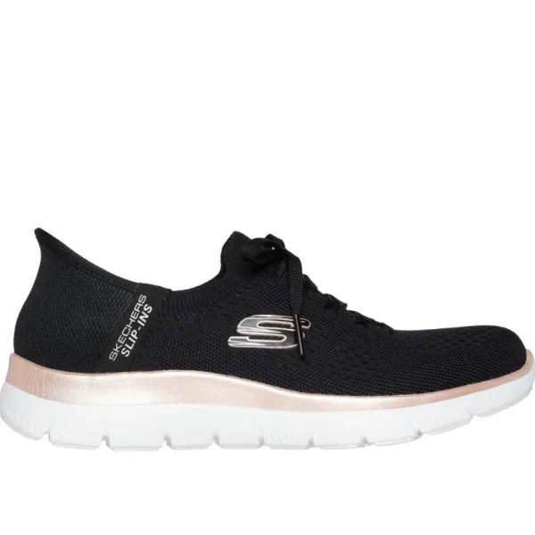 Skechers Casual^Slip-ins: Summits - Night Chic - Black/Rose Gold