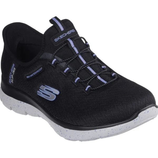 Skechers Casual^Slip-ins Waterproof: Summits - Best Choice - Black/Light Blue