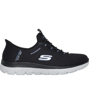 Skechers Casual^Slip-ins Waterproof: Summits - Best Choice - Black/Light Blue