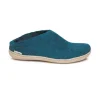 Glerups Glerups^Slip-on with Leather Sole - Petrol