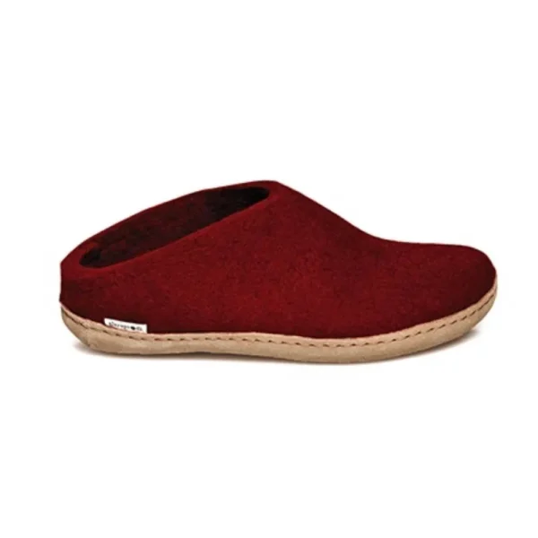 Glerups Glerups^Slip-on with Leather Sole - Red