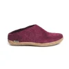 Glerups Glerups^Slip-on with Leather Sole - Cranberry