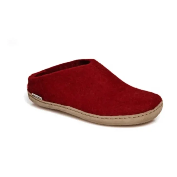 Glerups Glerups^Slip-on with Leather Sole - Red