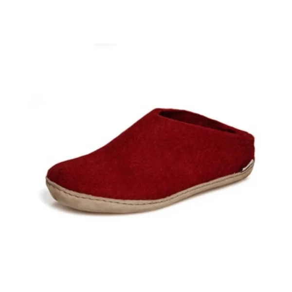 Glerups Glerups^Slip-on with Leather Sole - Red